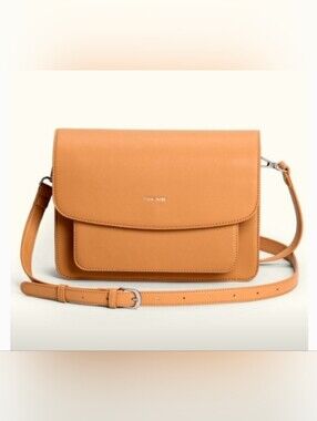 Anthropologie Pixie Mood Zoe Vegan Leather Crossbody Bag In Cognac